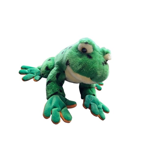Ty Classic Large Lilypad Green Frog Plush Stuffed Animal - Picture 8 of 10